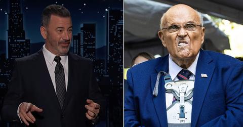 split of Jimmy Kimmel, Rudy Giuliani.