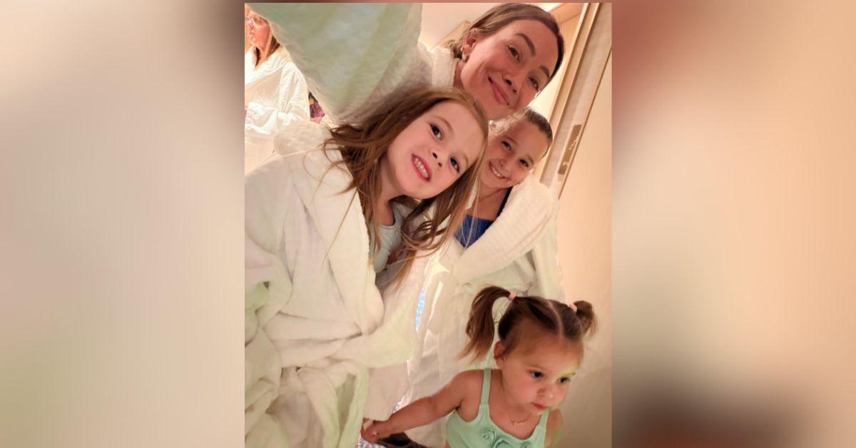 image of The actress and singer also posted family photos, showing her children joining her.