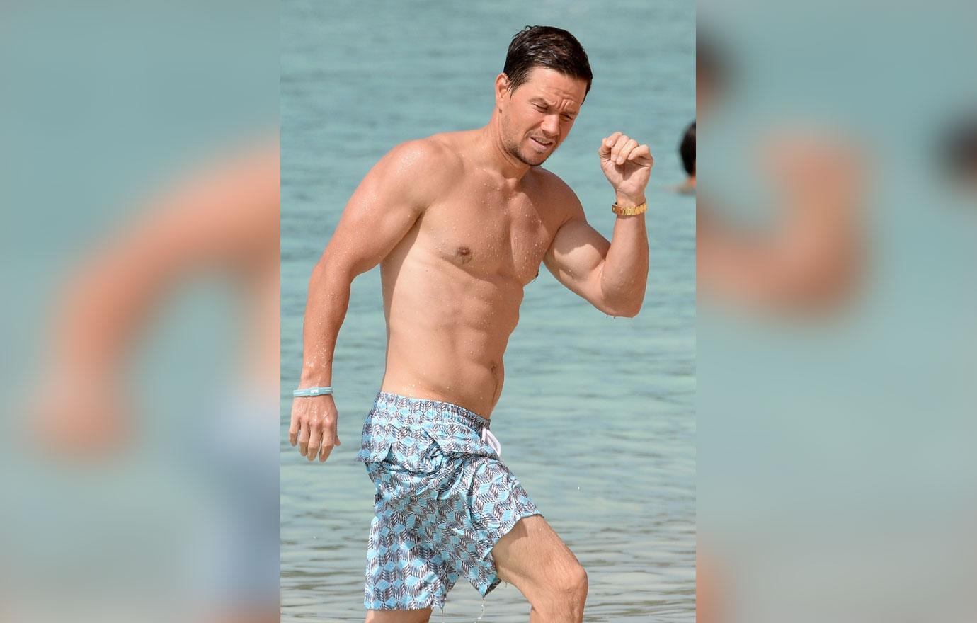 Mark Wahlberg wife Rhea Durham beach