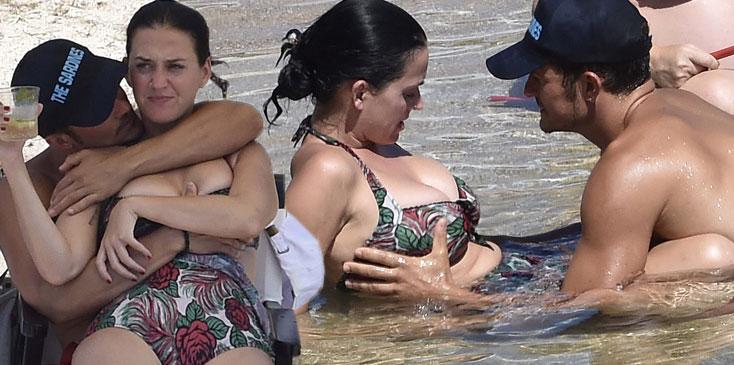 orlando bloom grabbing katy perry breast