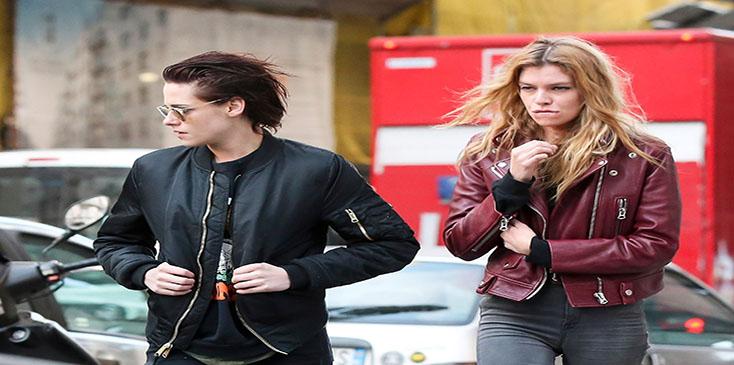 *EXCLUSIVE* **WEB MUST CALL FOR PRICING** Kristen Stewart and Stella Maxwell hot PDA at Milan Airport!