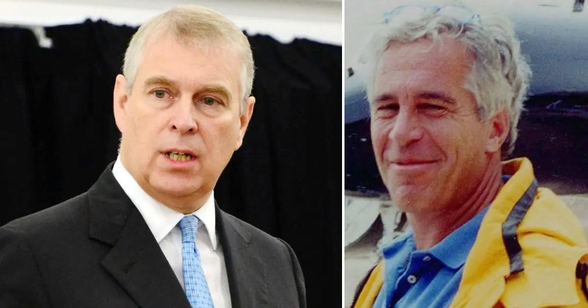 photo of Prince Andrew; Jeffrey Epstein.