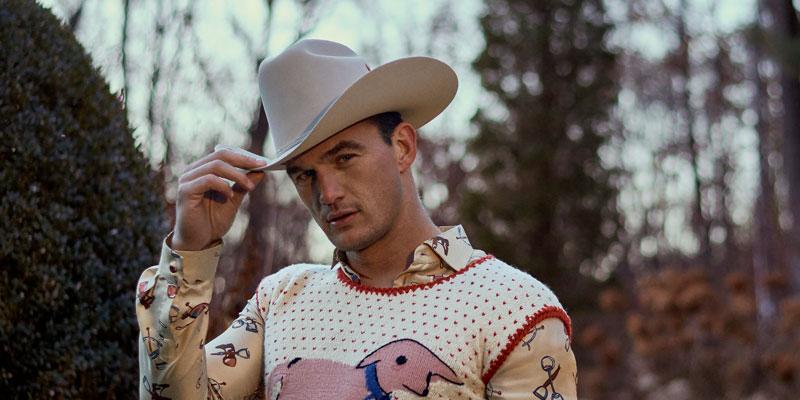 Tyler Cameron In Cowboy Hat 'Paper' Magazine