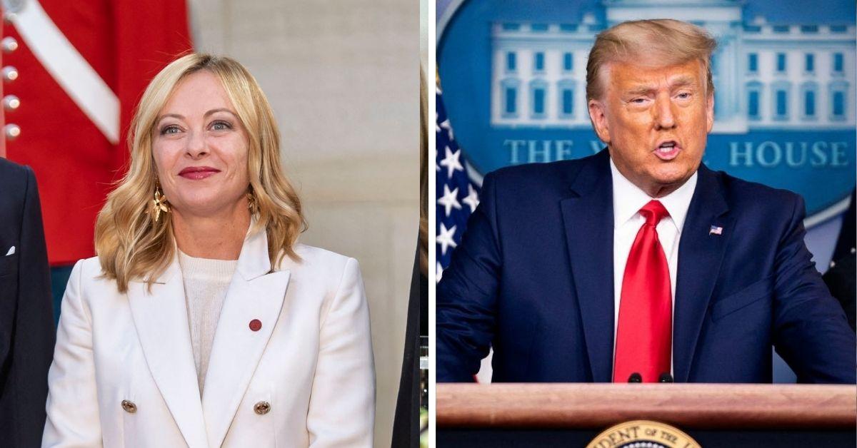 image of Donald Trump called Italian Prime Minister Giorgia Meloni 'beautiful' repeatedly earlier this month.