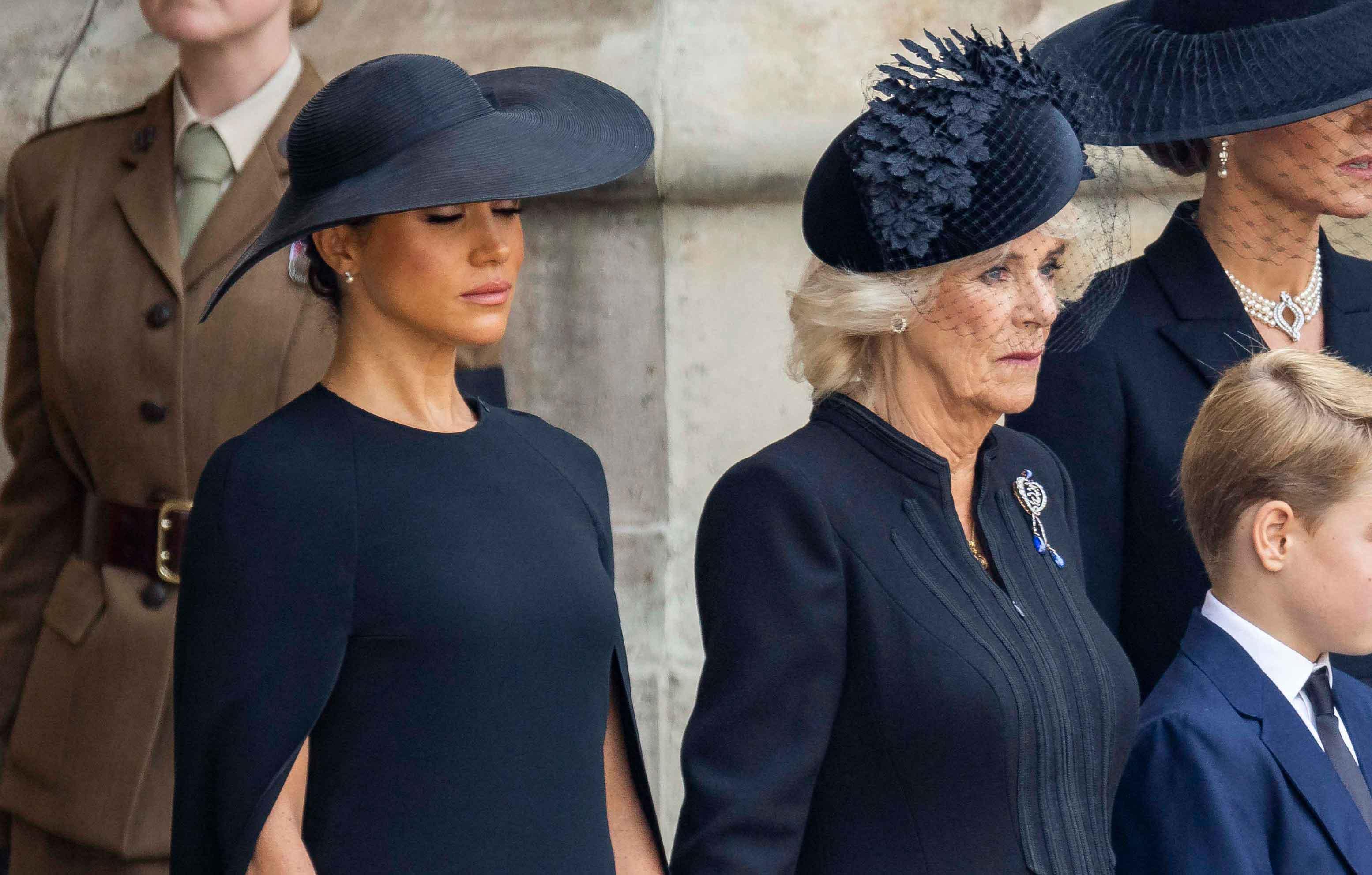 meghan markle sheds tears queen elizabeth ii funeral