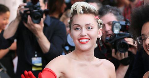 Miley Cyrus arrives at the amfAR Gala at Spring Studios in NYC