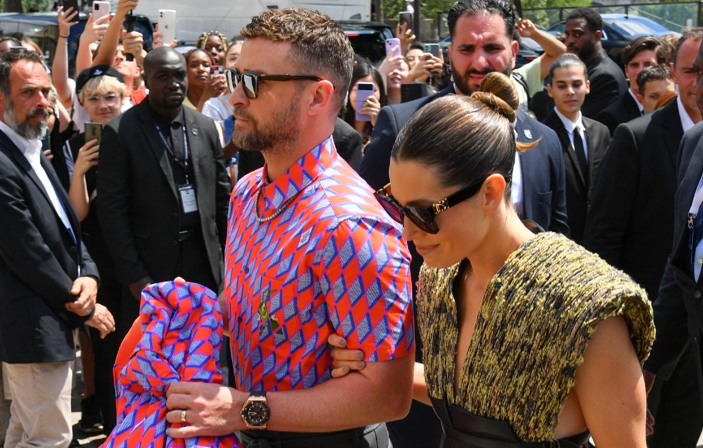 Jessica Biel and Justin Timberlake Turn Heads at Louis Vuitton Show