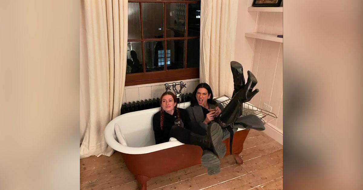 dua lipa bathtub holiday enjoy