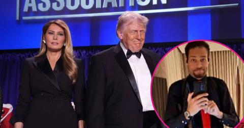 composite photo of donald trump and melania trump and suspected shooter cole tomas allen