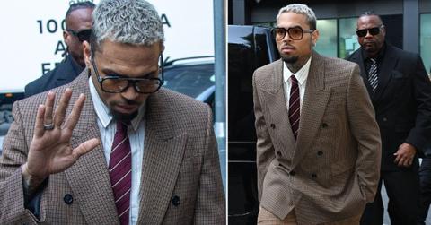 Two photos of Chris Brown
