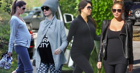 pregnant celebs work out gear