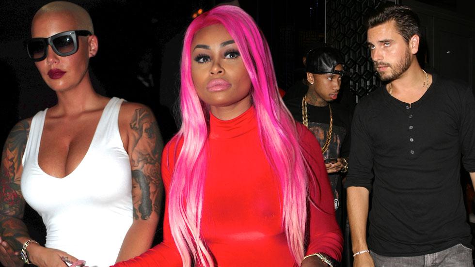 blac chyna amber rose filming show tyga scott disick