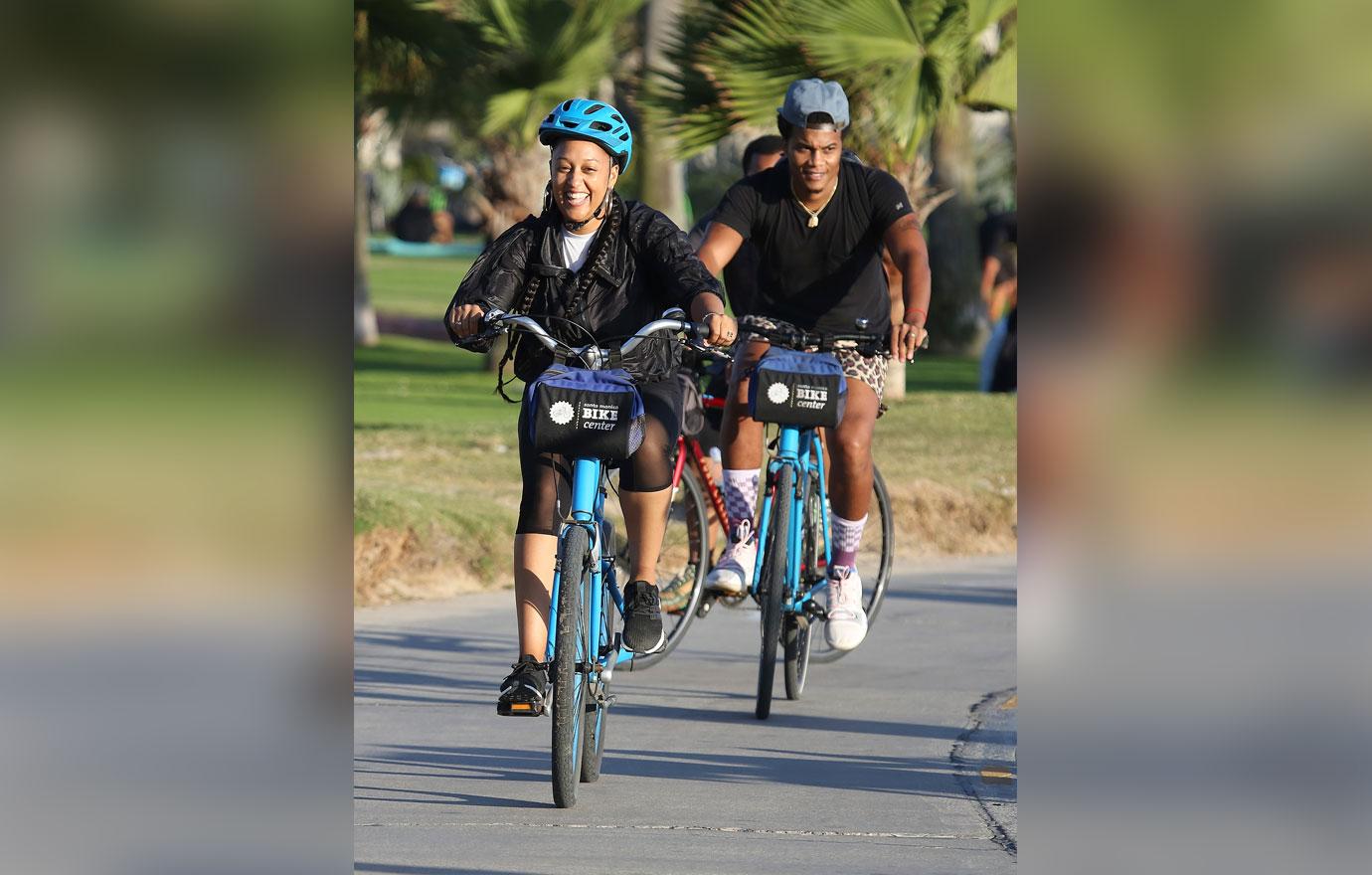 tia mowry cory biking