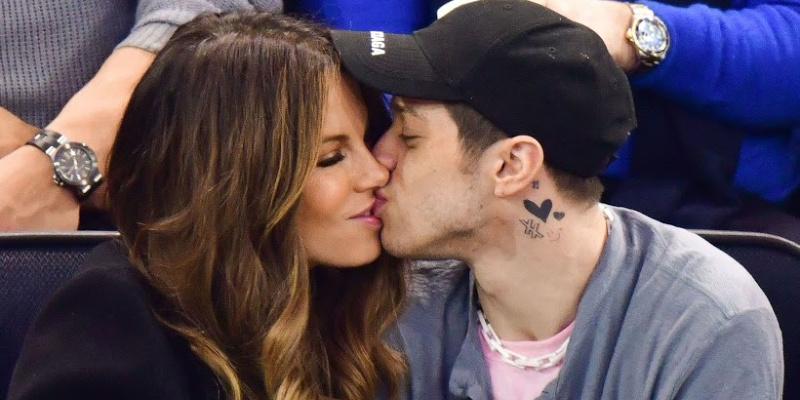 Kate Beckinsale kissing Pete Davidson