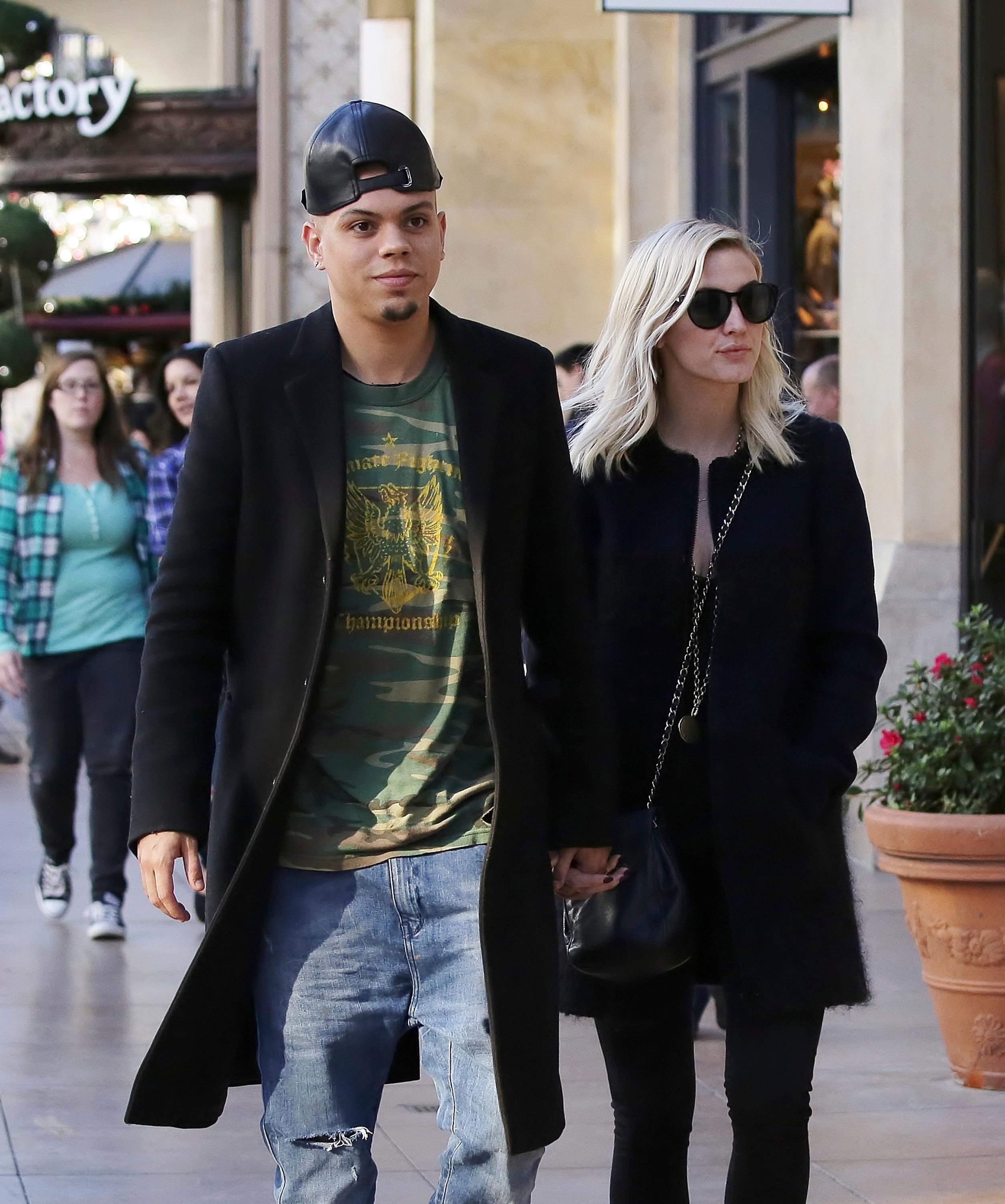 Ashlee Simpson and Evan Ross shop at The Grove