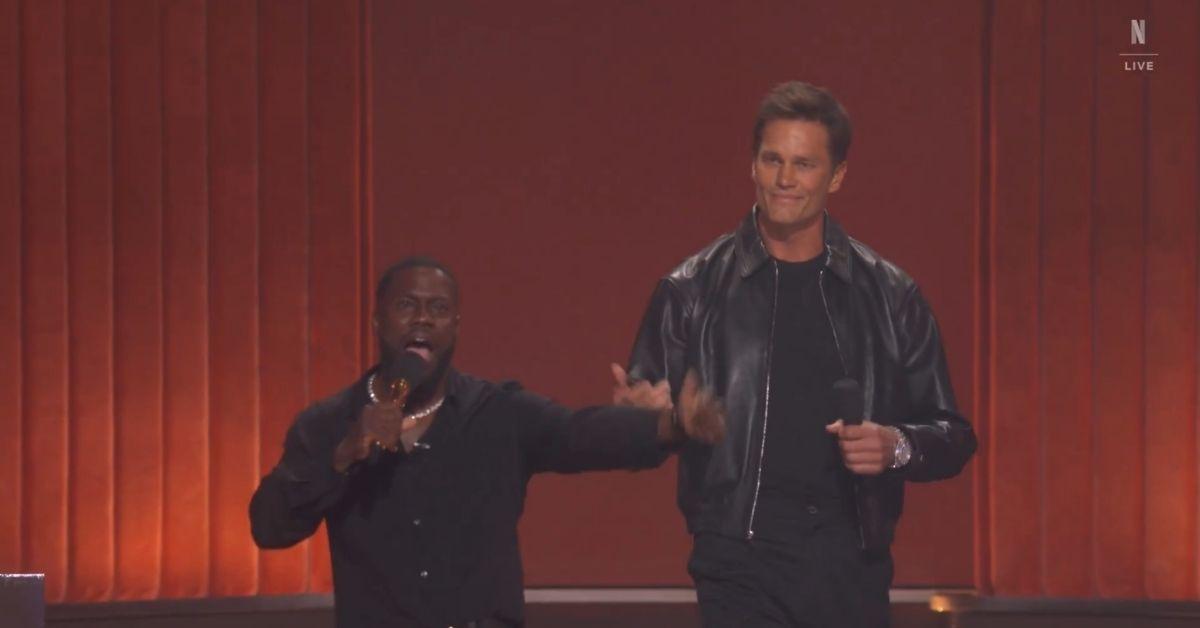 image of Tom Brady made a surprise appearance at Kevin Hart’s roast.