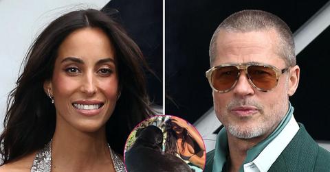 brad pitts girlfriend ines de ramon flaunts cleavage bathing suit