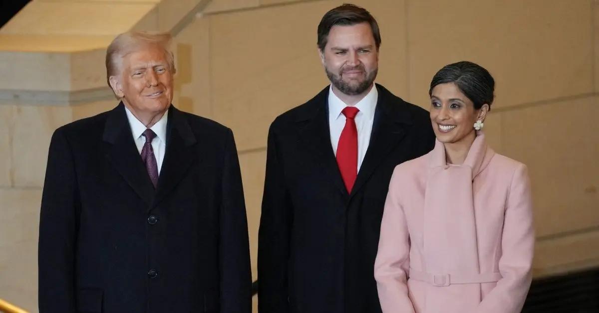 Photo of J.D. Vance and wife Usha married in 2014.