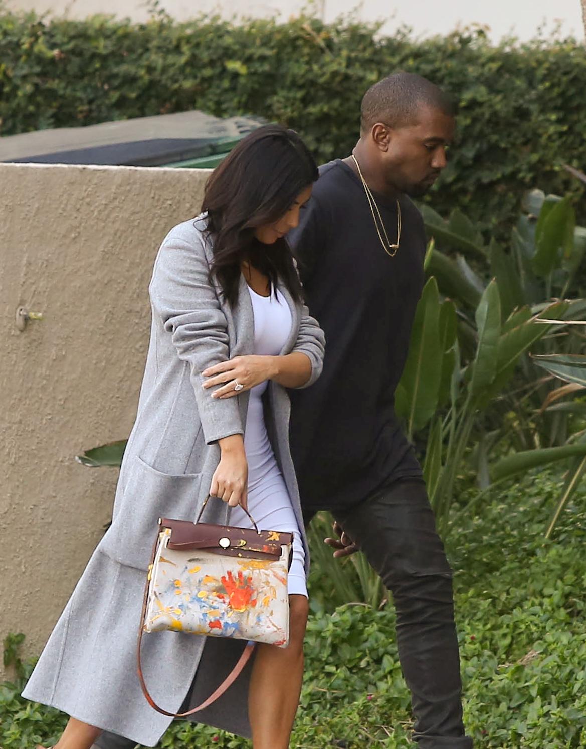 Kim Kardashian shows off North-painted Hermès bag amid drama