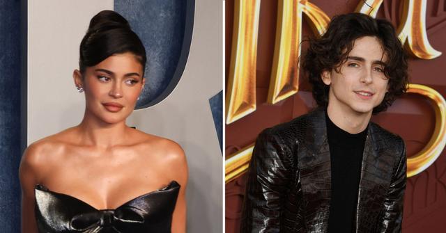 kylie jenner timothee chalamet cozy wonka premiere