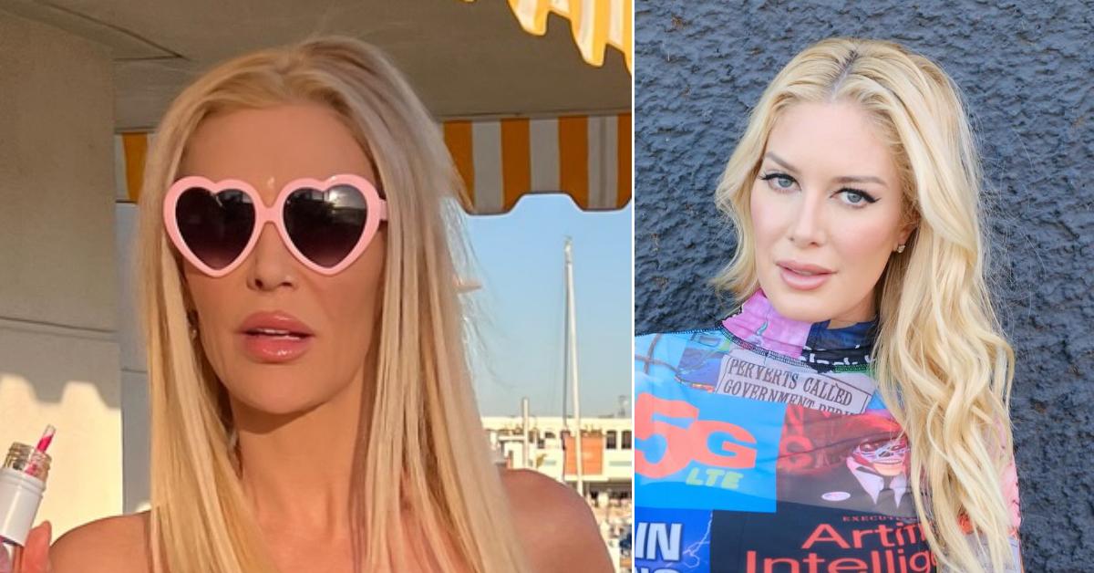 Photo of Brandi Glanville; picture of Heidi Montag.