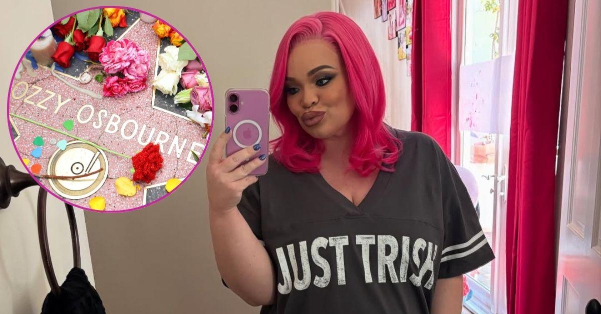 Photos of Trisha Paytas and Ozzy Osbourne's star on the Walk of Fame 