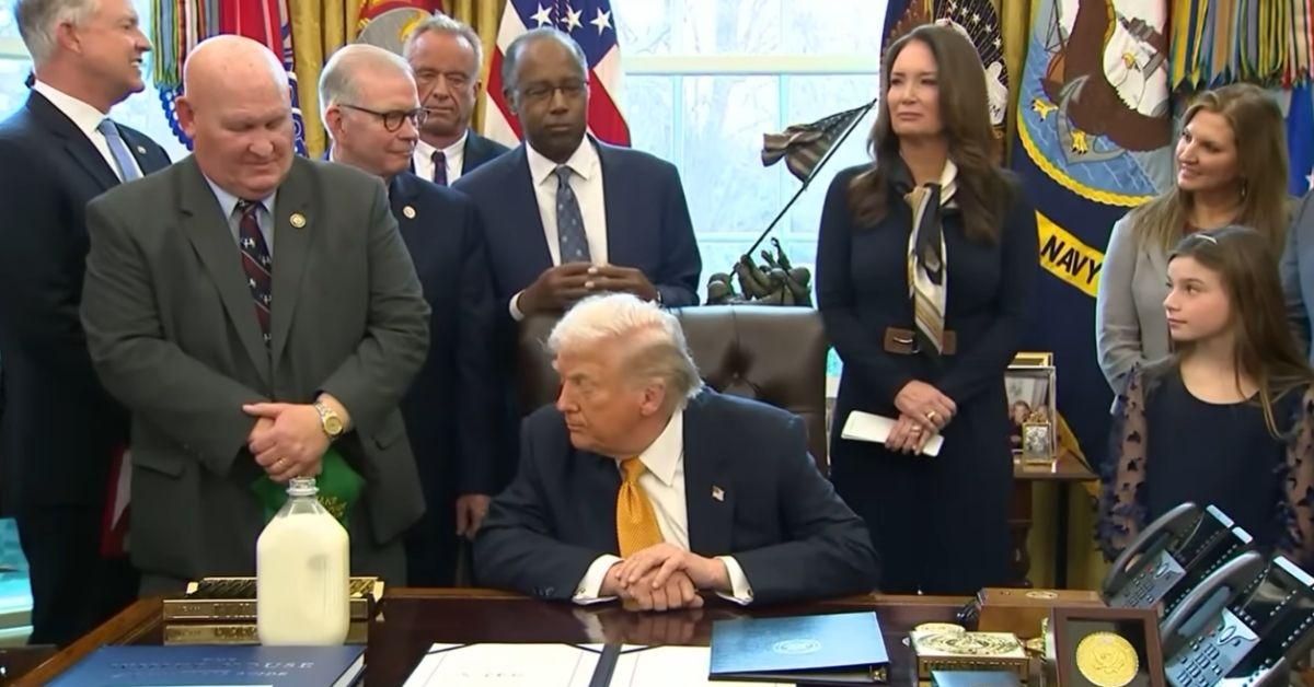 image of Donald Trump said milk helps him 'ace' cognitive tests.