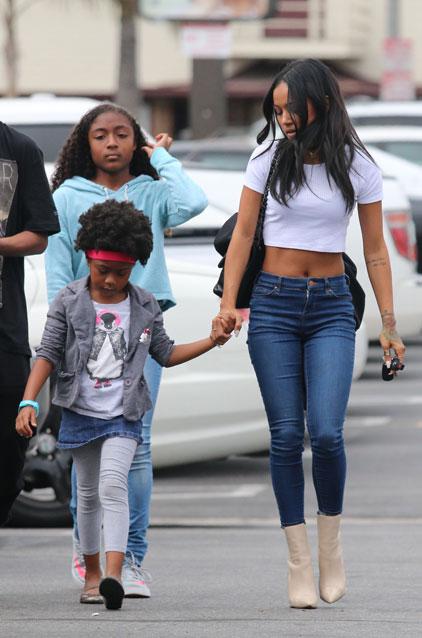 Karrueche tran babysits kids 01