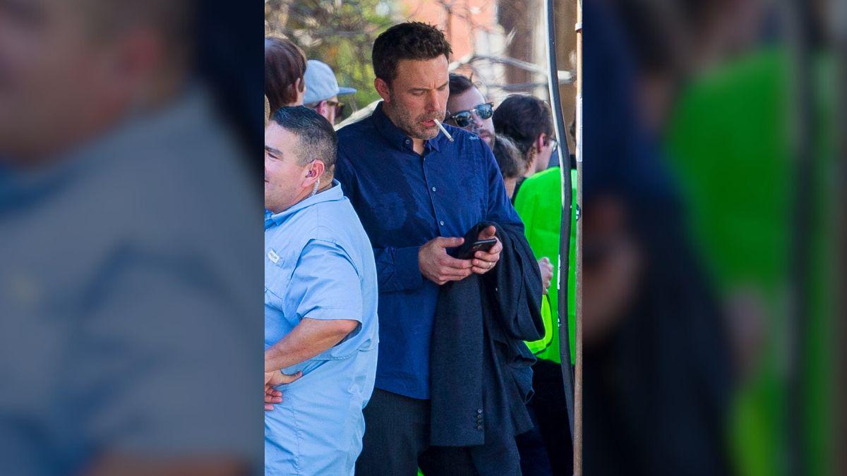image of Ben Affleck was reportedly spotted eating junk food. 