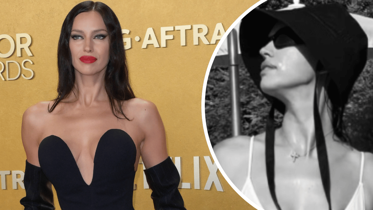 Image of Irina Shayk wore a slew of tiny two-pieces for the summertime post.