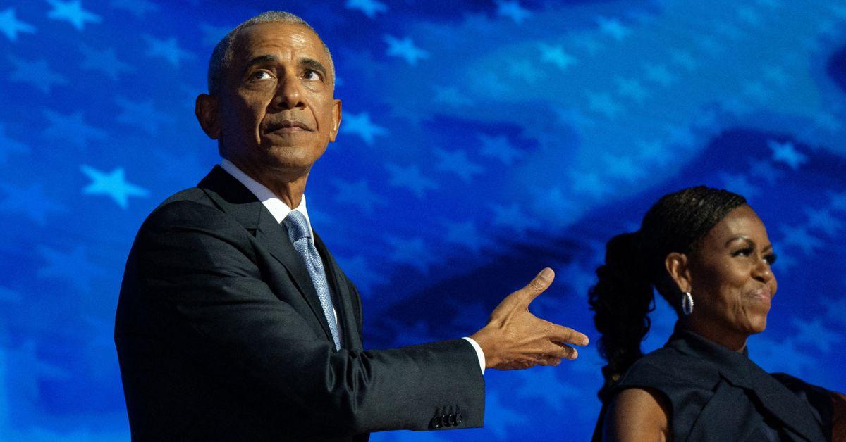Photo of Michelle and Barack Obama. 