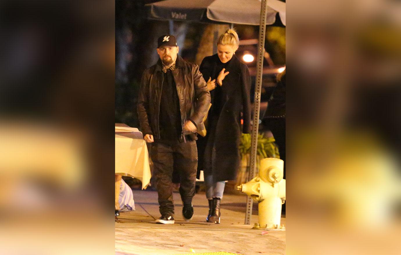 Cameron Diaz and Benji Madden are seen leaving Il Piccolino restaurant after having dinner with friends