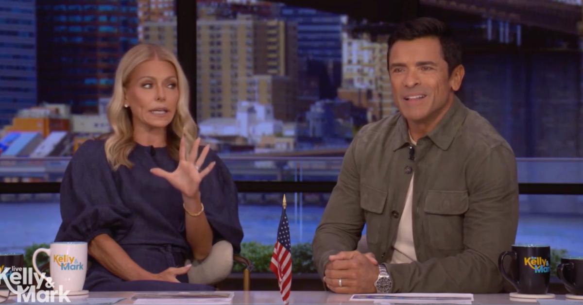 Image of Kelly Ripa and Mark Consuelos showed support for Jimmy Kimmel after he was suspended by ABC.