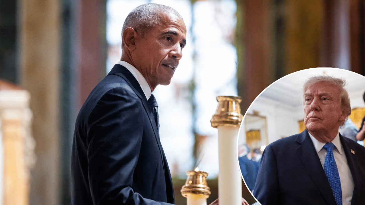 Image of Barack Obama trolled Donald Trump's gold Oval Office decor.