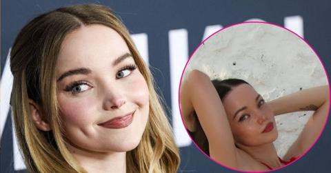 dove cameron red bikini italy vacation damiano david