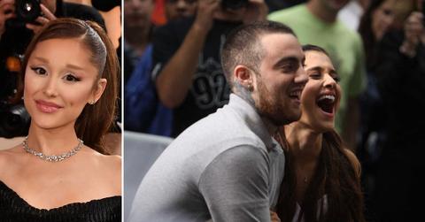 Split photo of Ariana Grande & Mac Miller