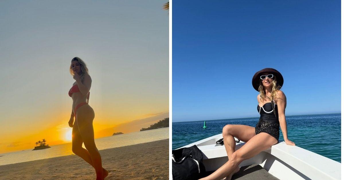 image of Elsa Pataky wore different bikinis during the trip.