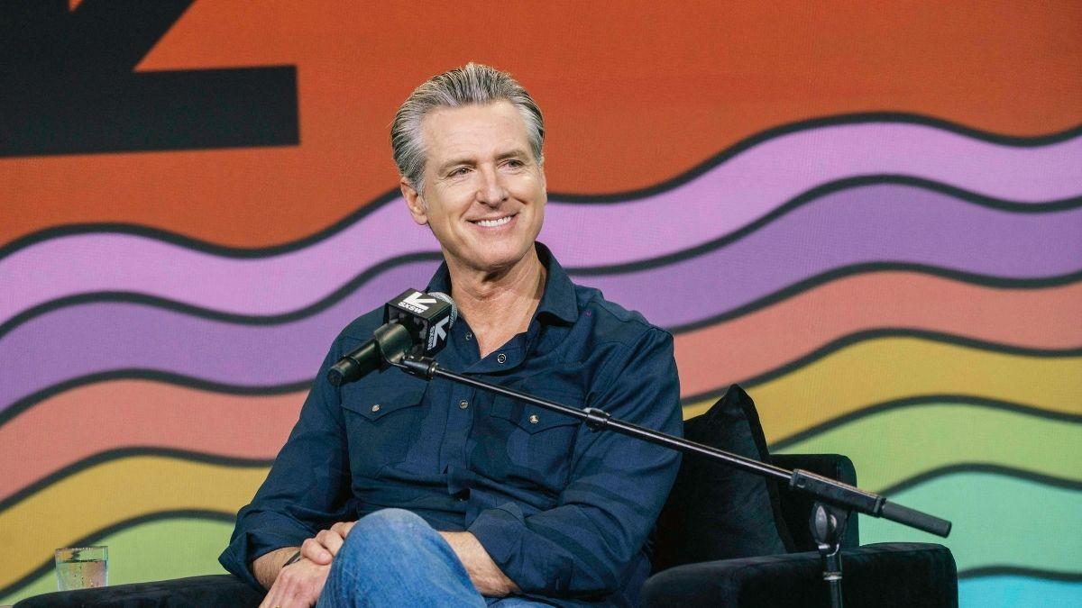 Image of Gavin Newsom answered with satire and a public message of support.
