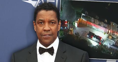 LA Firefighters Respond To A Fire Scare At Denzel Washington's Home