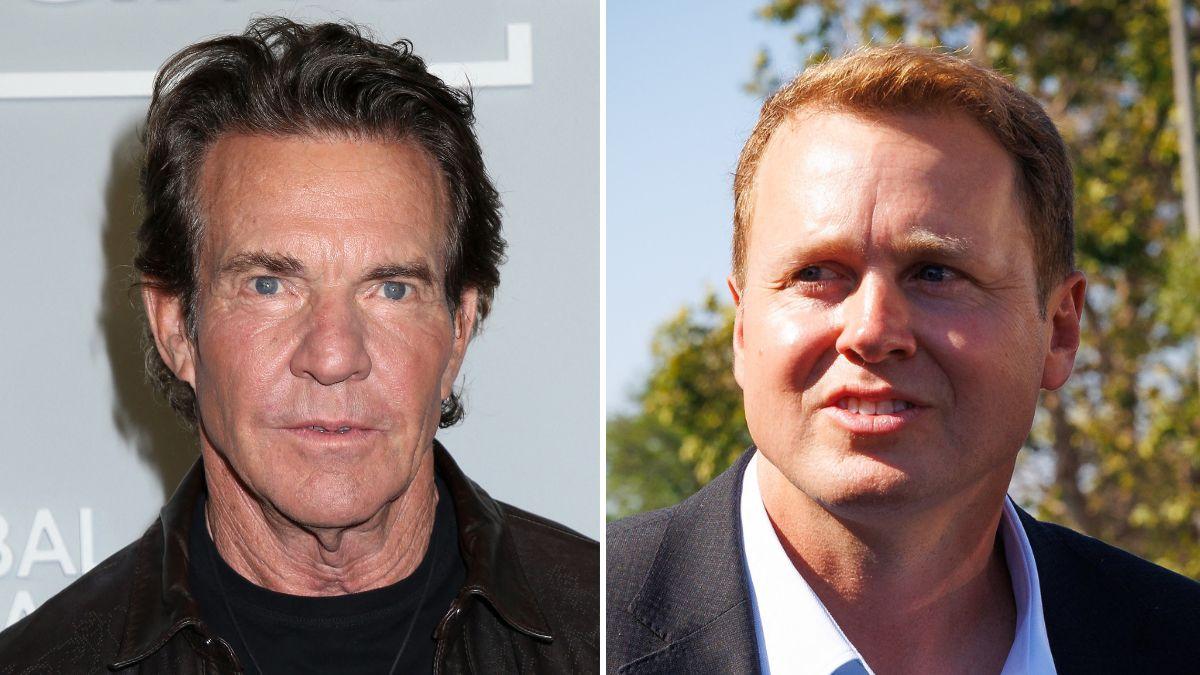 Split photo of Dennis Quaid an Spencer Pratt.