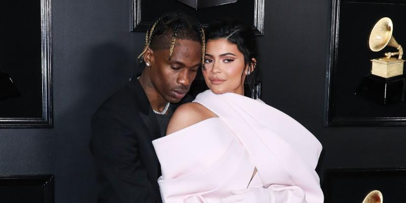 Travis Scott and Kylie Jenner arrive at the 61st Annual GRAMMY Awards