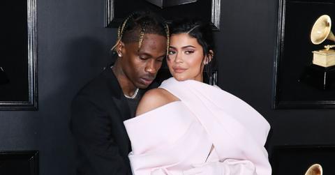 Travis Scott and Kylie Jenner arrive at the 61st Annual GRAMMY Awards