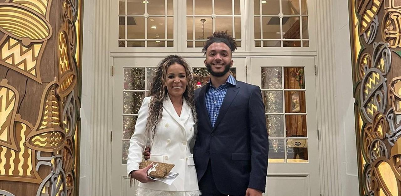 sunny hostin handsome son gabe white house dinner photos