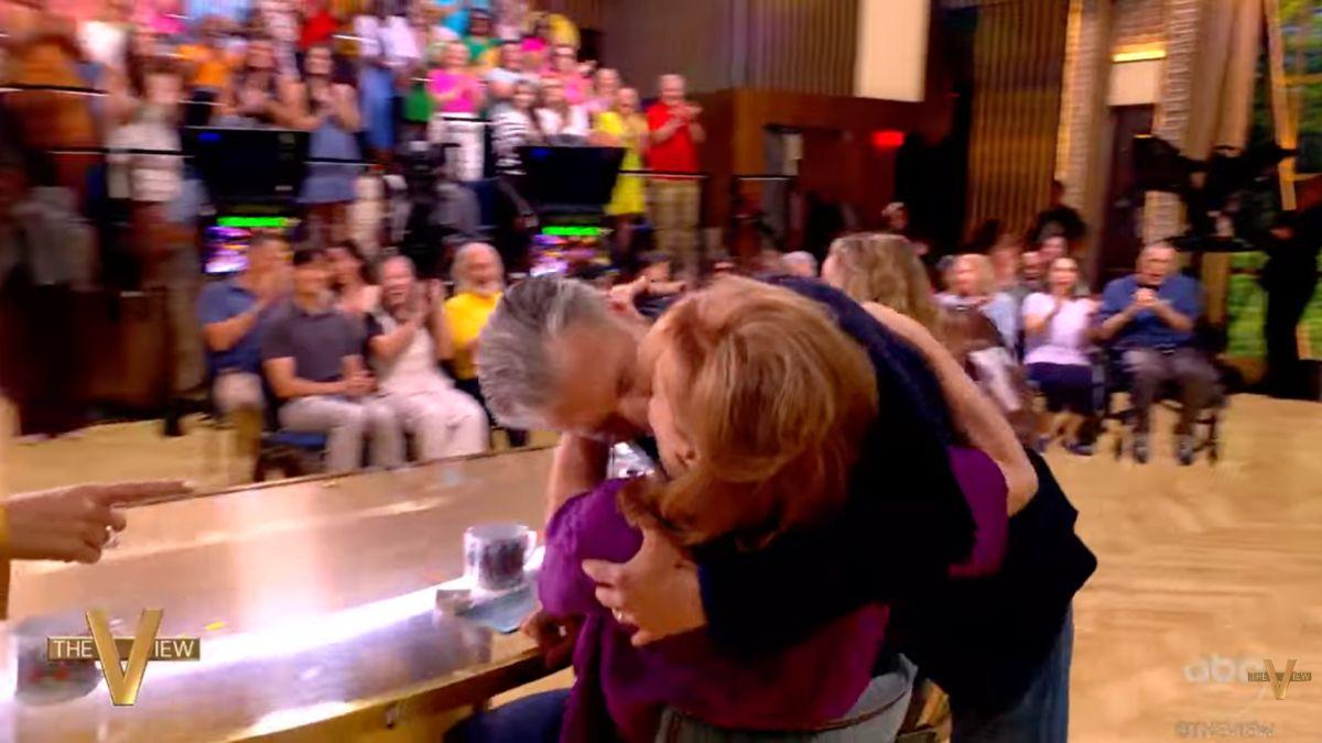 photo of The comedian whispered 'lips' to Anson Mount before they smooched.