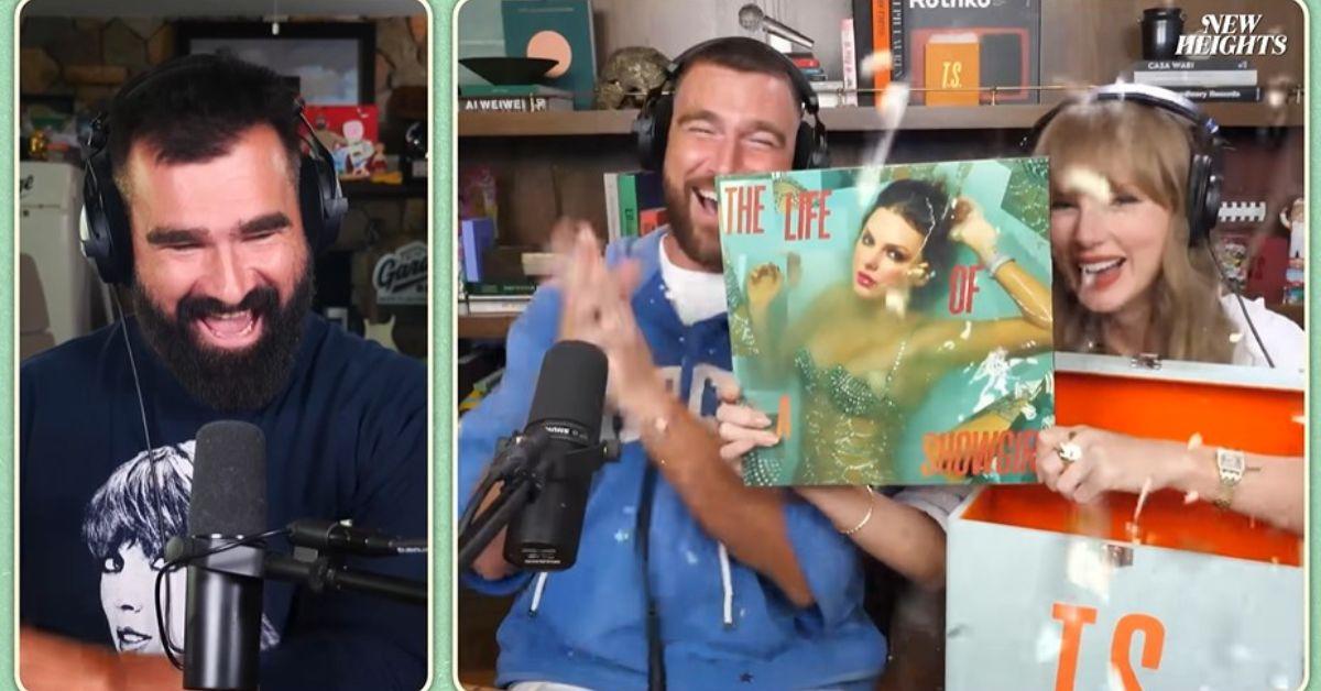 image of Taylor Swift announced her new album on the ‘New Heights’ podcast.