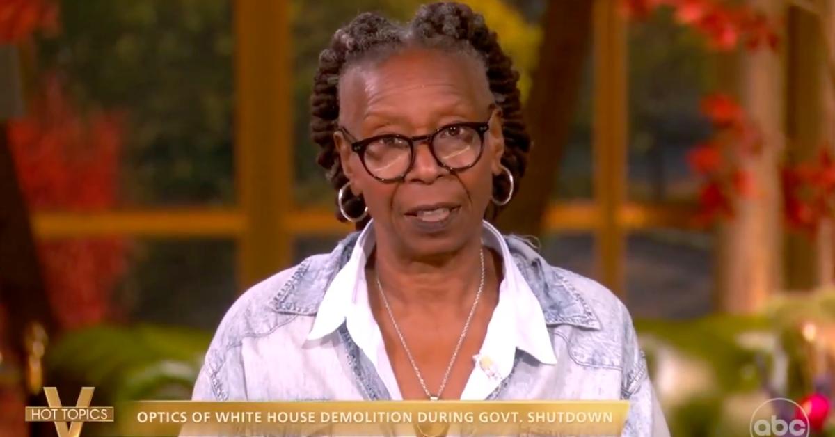 Photo of Whoopi Goldberg shamed Donald Trump for destroying a wing of the White House.