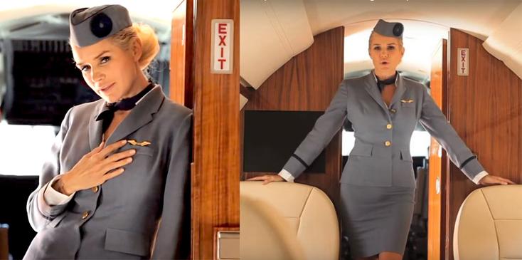 WATCH Yolanda Hadid Dresses Up For Video In Sexy Stewardess Outfit For David Foster