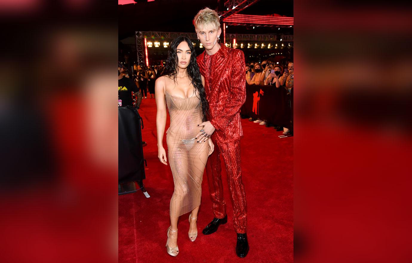 Megan Fox Rocks Nearly Nude Thong Dress At 2021 MTV VMAs With Machine Gun  Kelly