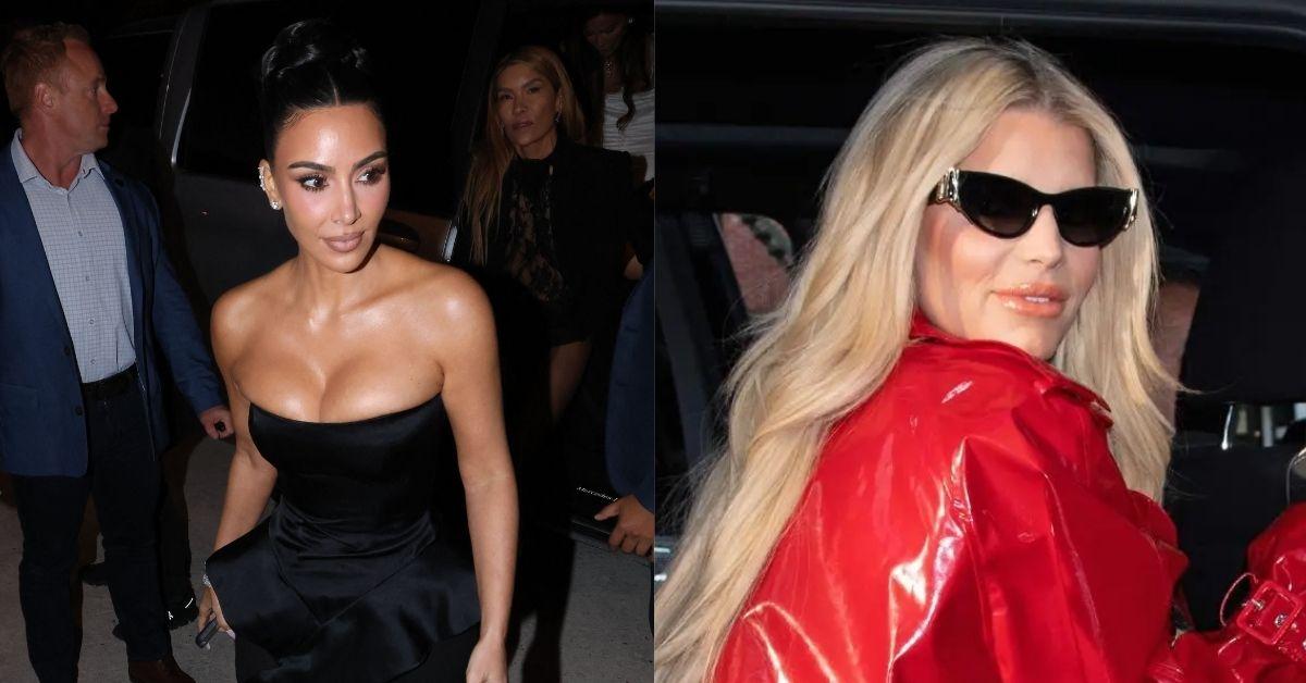 Composite photos of Jessica Simpson and Kim Kardashian