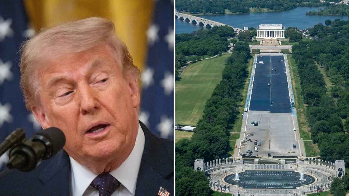 Image of Donald Trump critics reminded the president there are skyscrapers much taller than the ones featured on his poster.